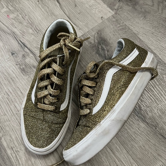 SPARKLY gold glitter vans - Picture 8 of 8